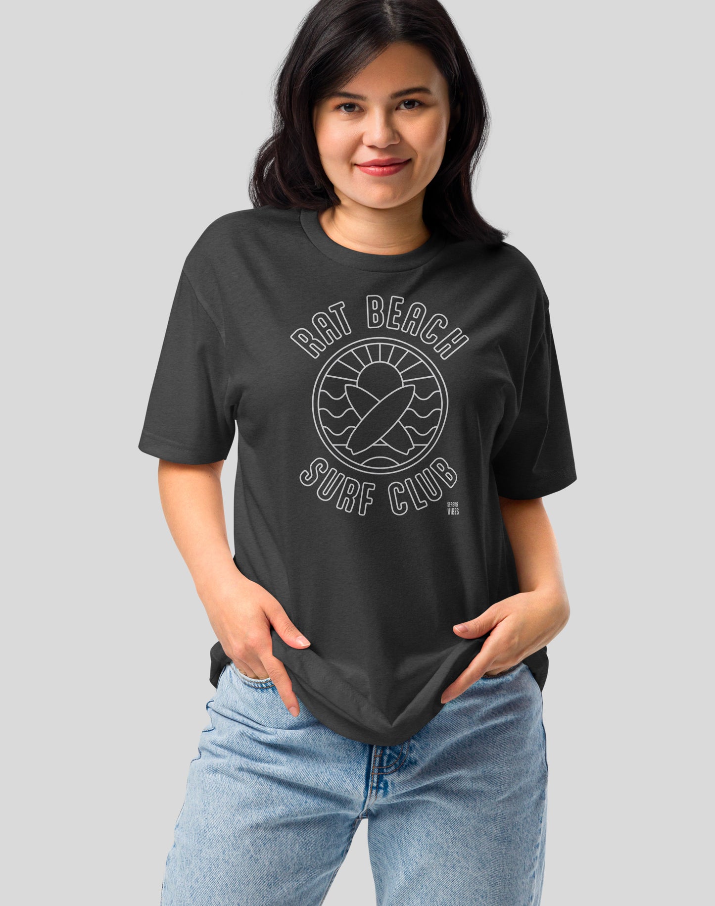 Rat Beach Surf Club Sunset Tee - Cotton Blend | Charcoal