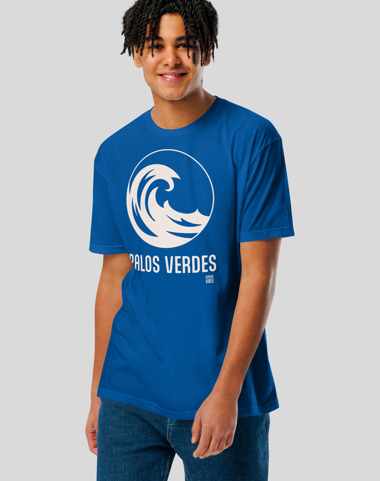 Palos Verdes Wave Tee - Cotton Blend | Royal