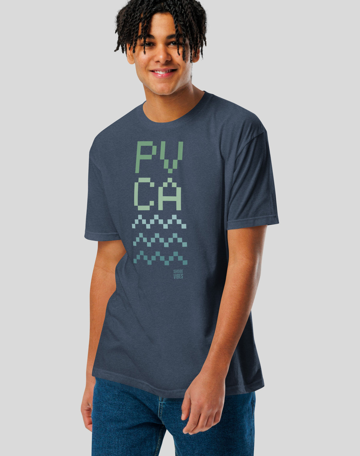 Palos Verdes PVCA Pixel Tee - Cotton Blend | Midnight Navy