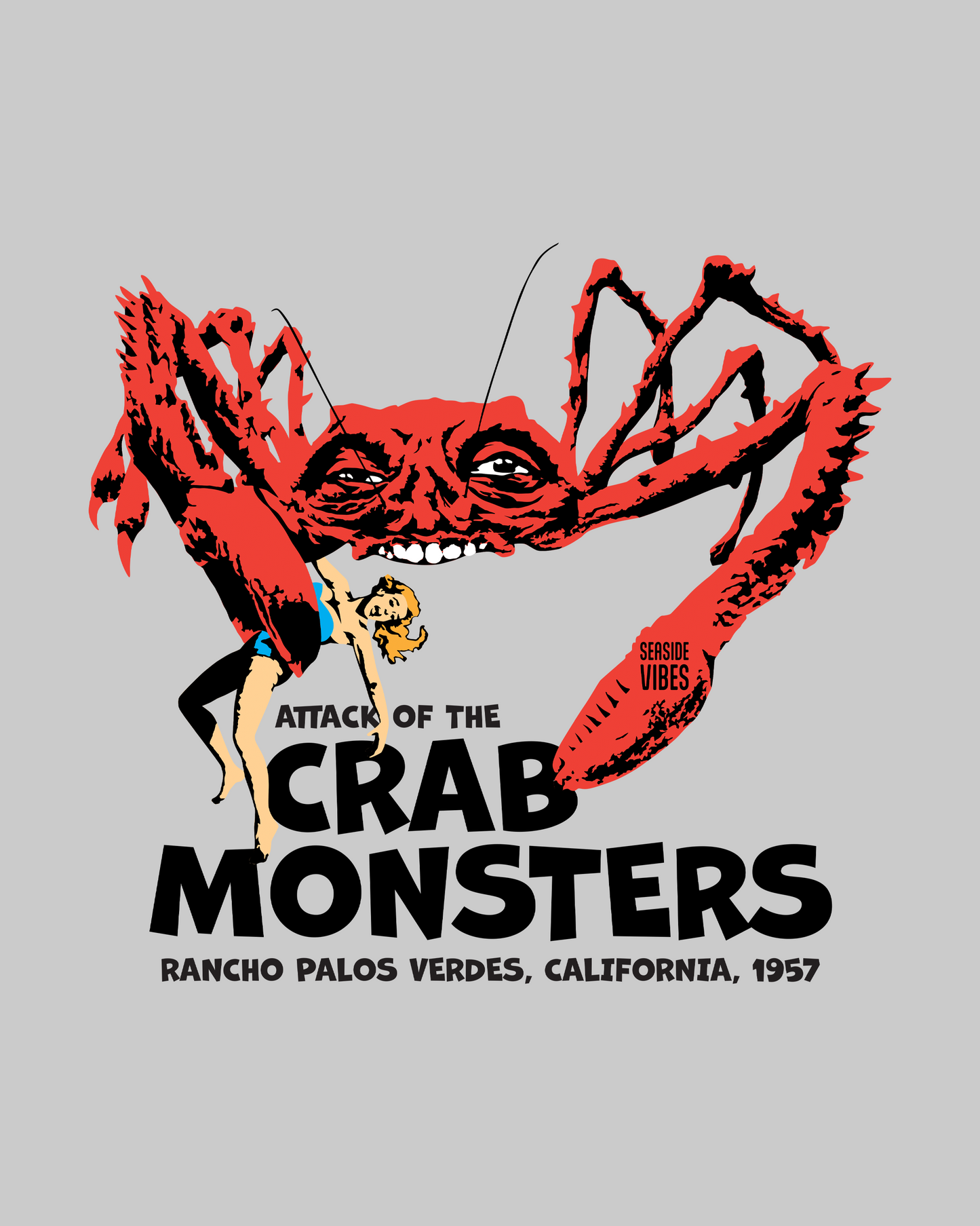Attack of the Crab Monsters Onesie | Athletic Heather