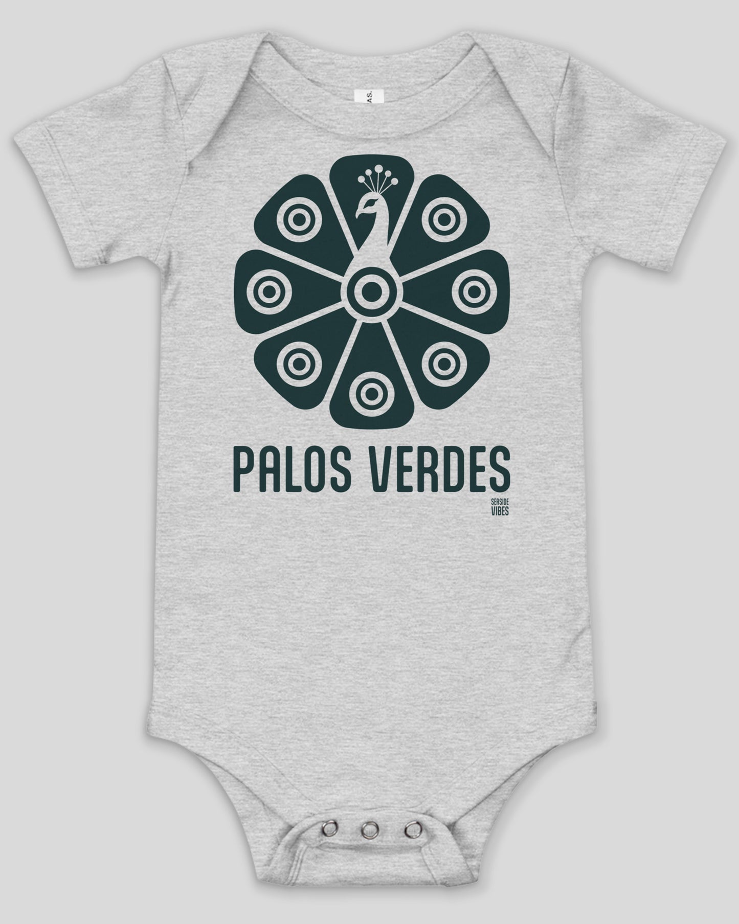 Palos Verdes Tribal Peacock Onesie | Athletic Heather