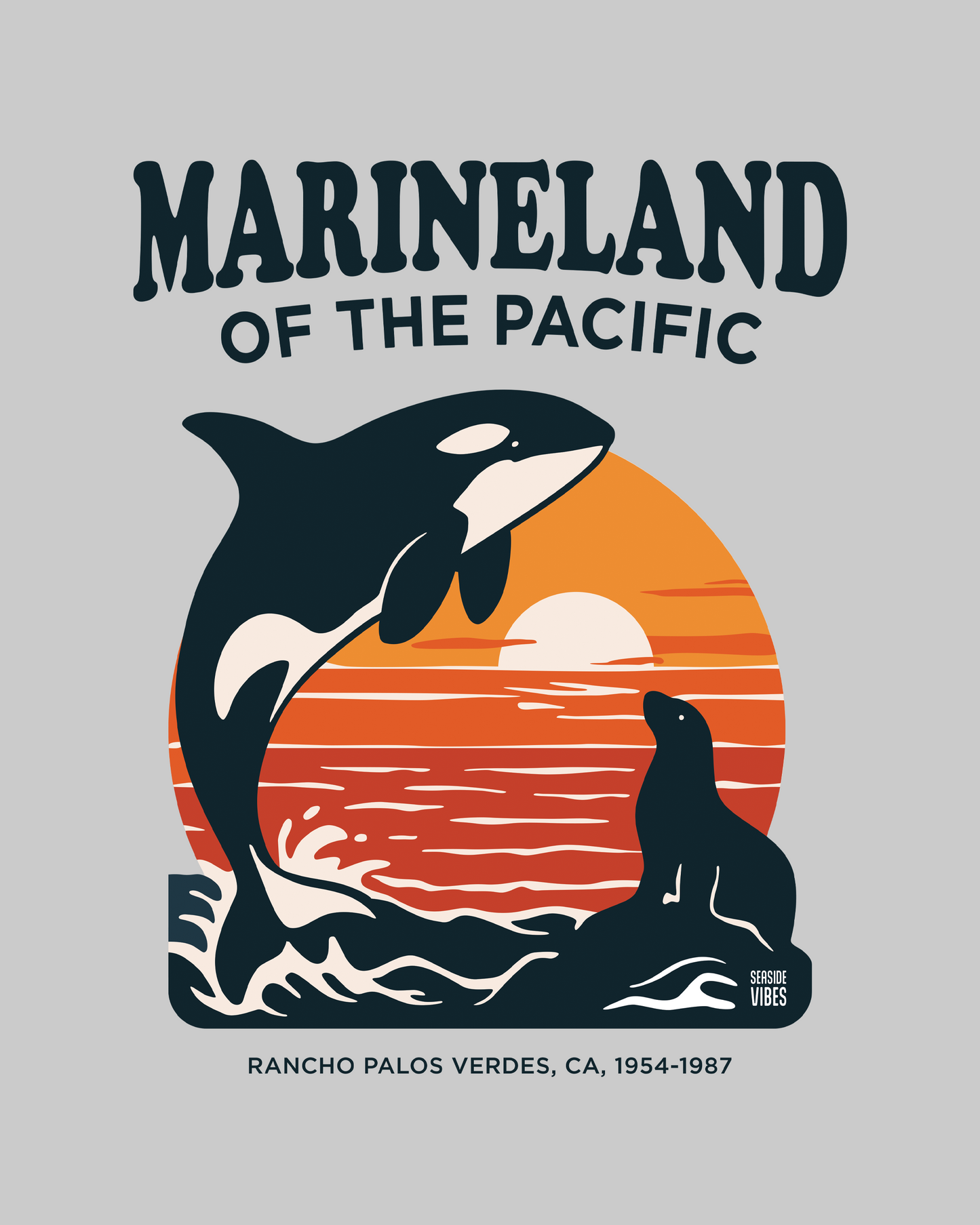 Marineland of the Pacific Sunset Onesie | Athletic Heather