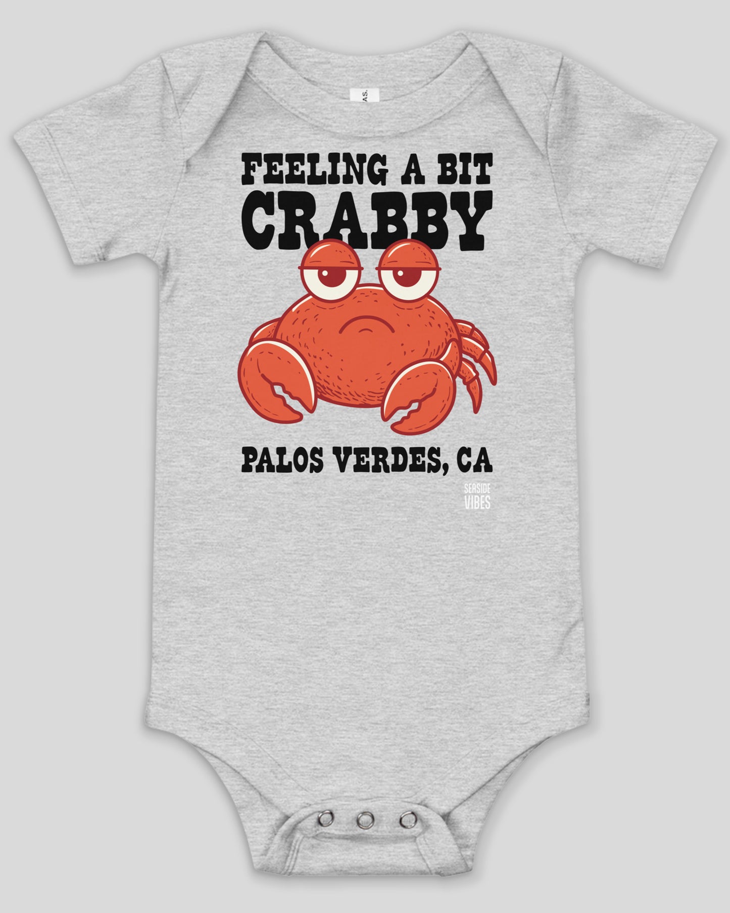 Feeling a Bit Crabby Palos Verdes Onesie | Athletic Heather