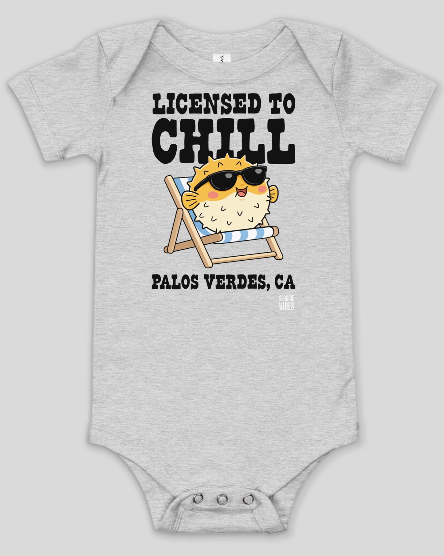 Licensed to Chill Palos Verdes Onesie | Athletic Heather