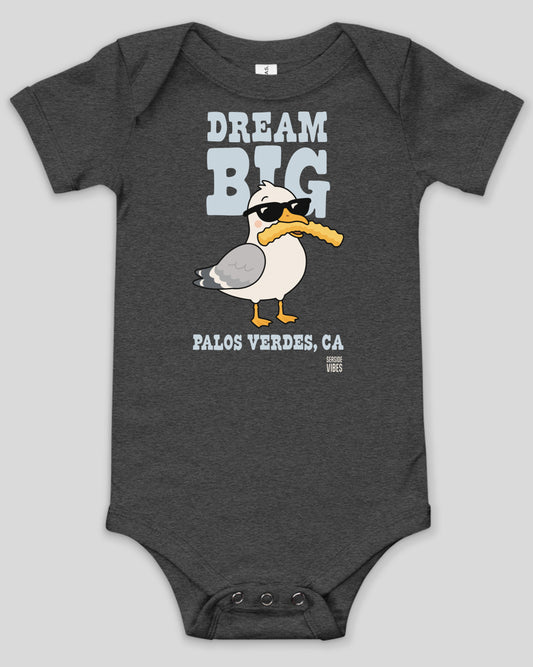 Dream Big Palos Verdes Onesie | Dark Grey Heather