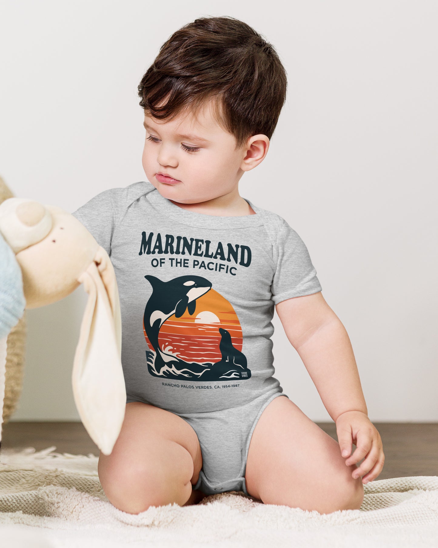Marineland of the Pacific Sunset Onesie | Athletic Heather