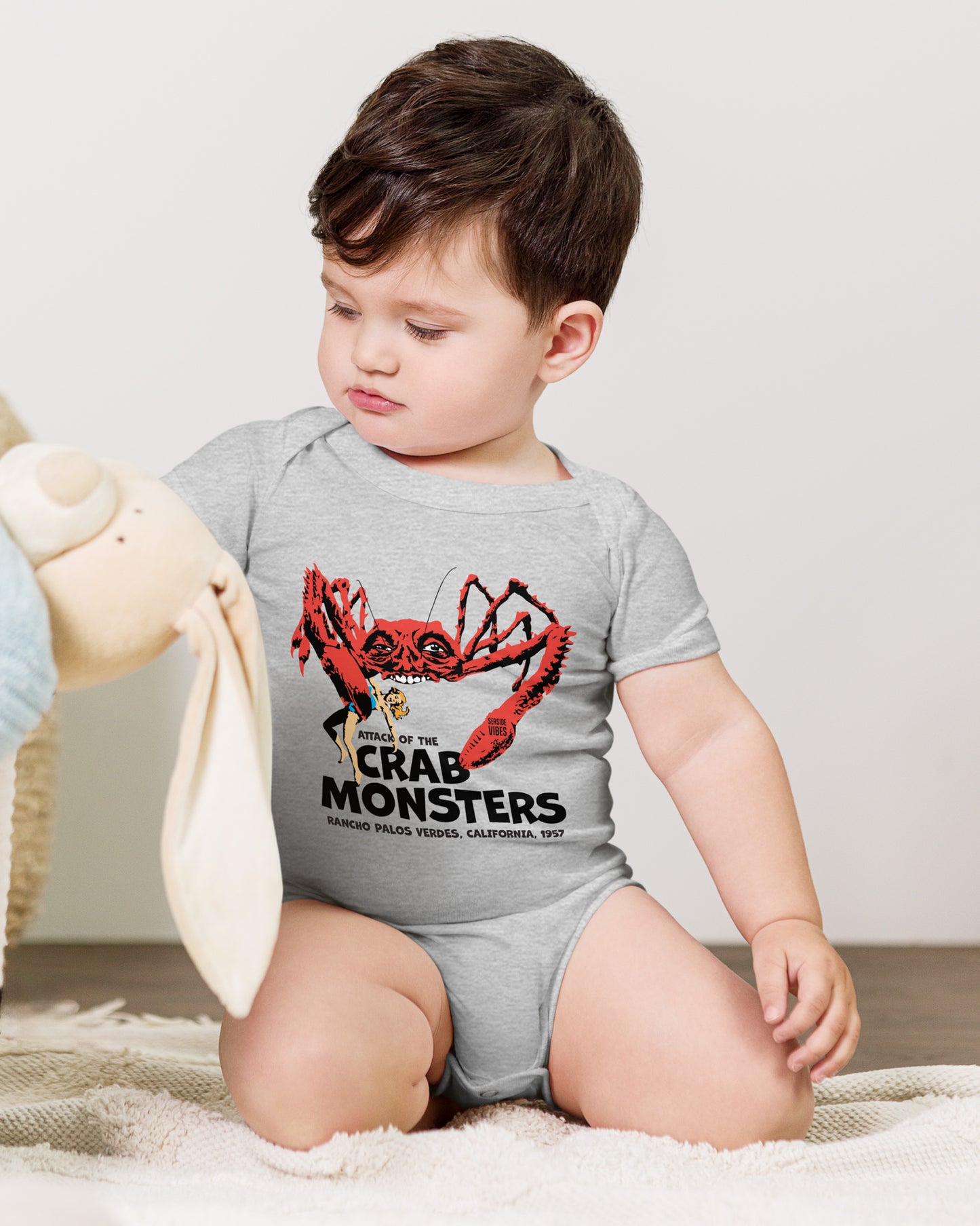 Attack of the Crab Monsters Onesie | Athletic Heather