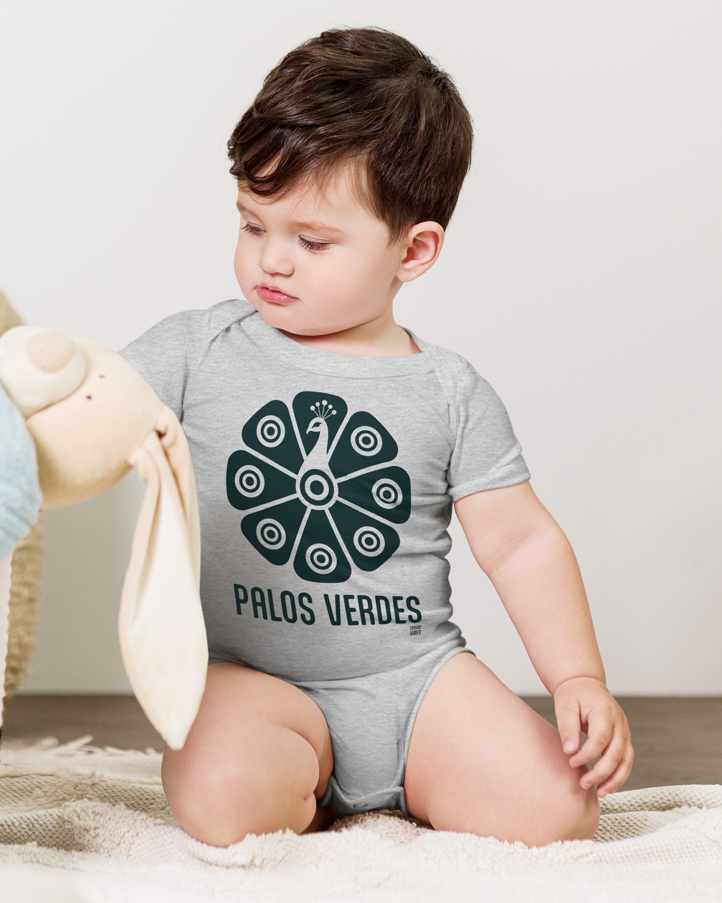 Palos Verdes Tribal Peacock Onesie | Athletic Heather