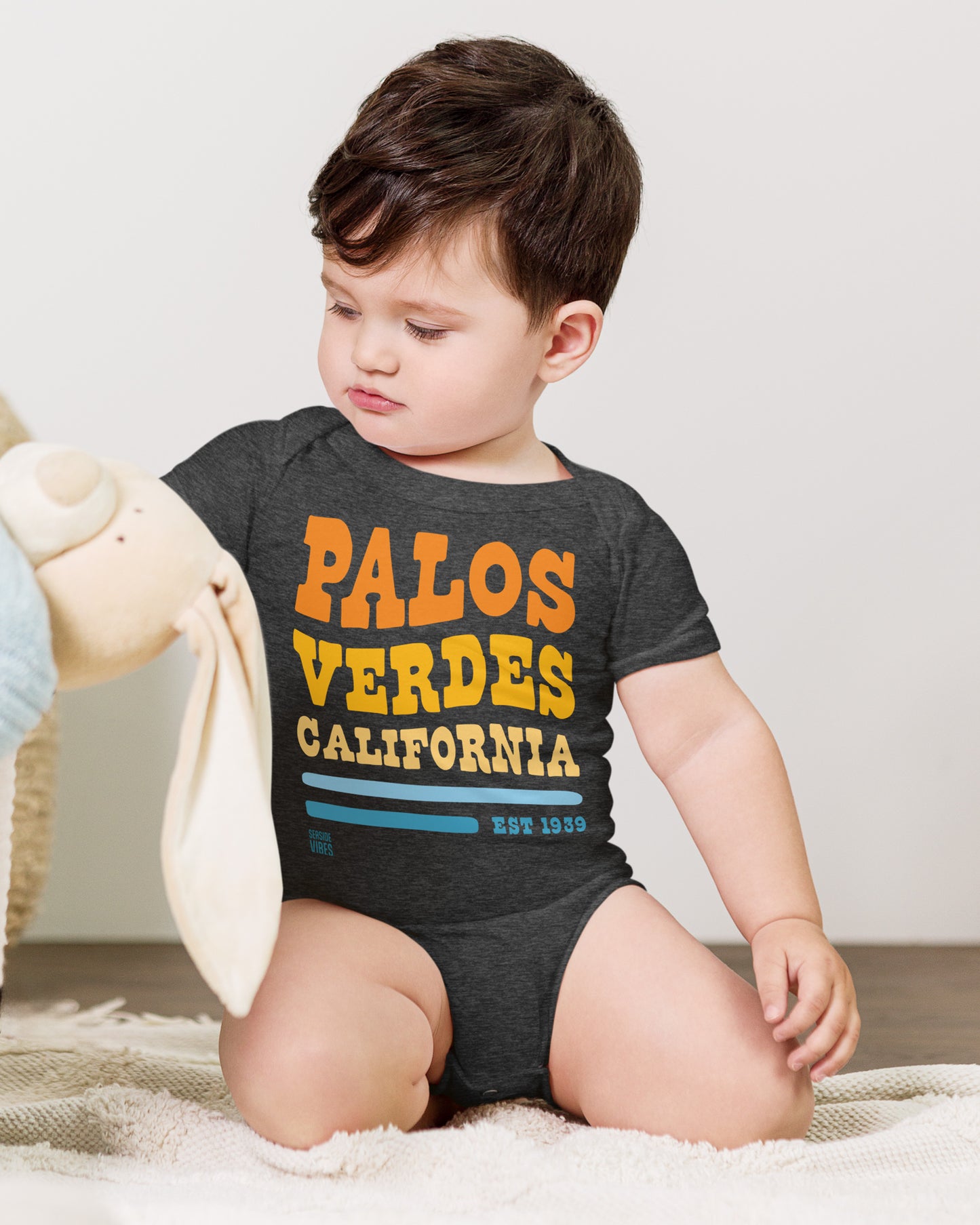 Palos Verdes Vibes Onesie | Dark Grey Heather