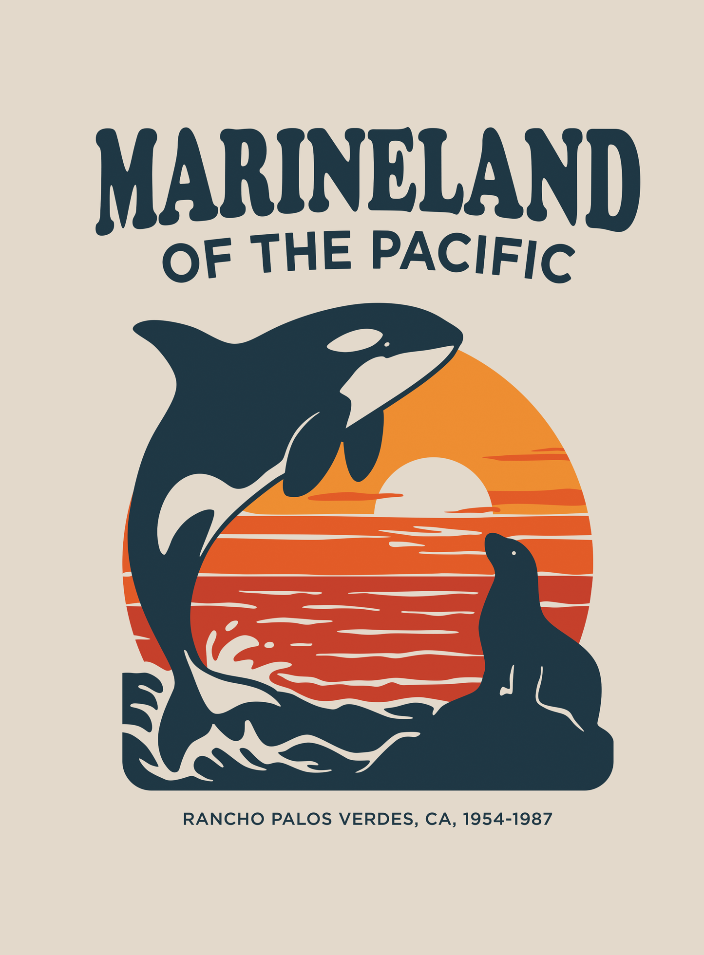 Unisex: Marineland of the Pacific Sunset - Heather Dust