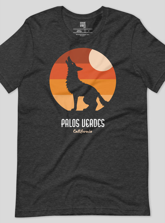Unisex: Echoes of Palos Verdes Tee - Dark Grey Heather
