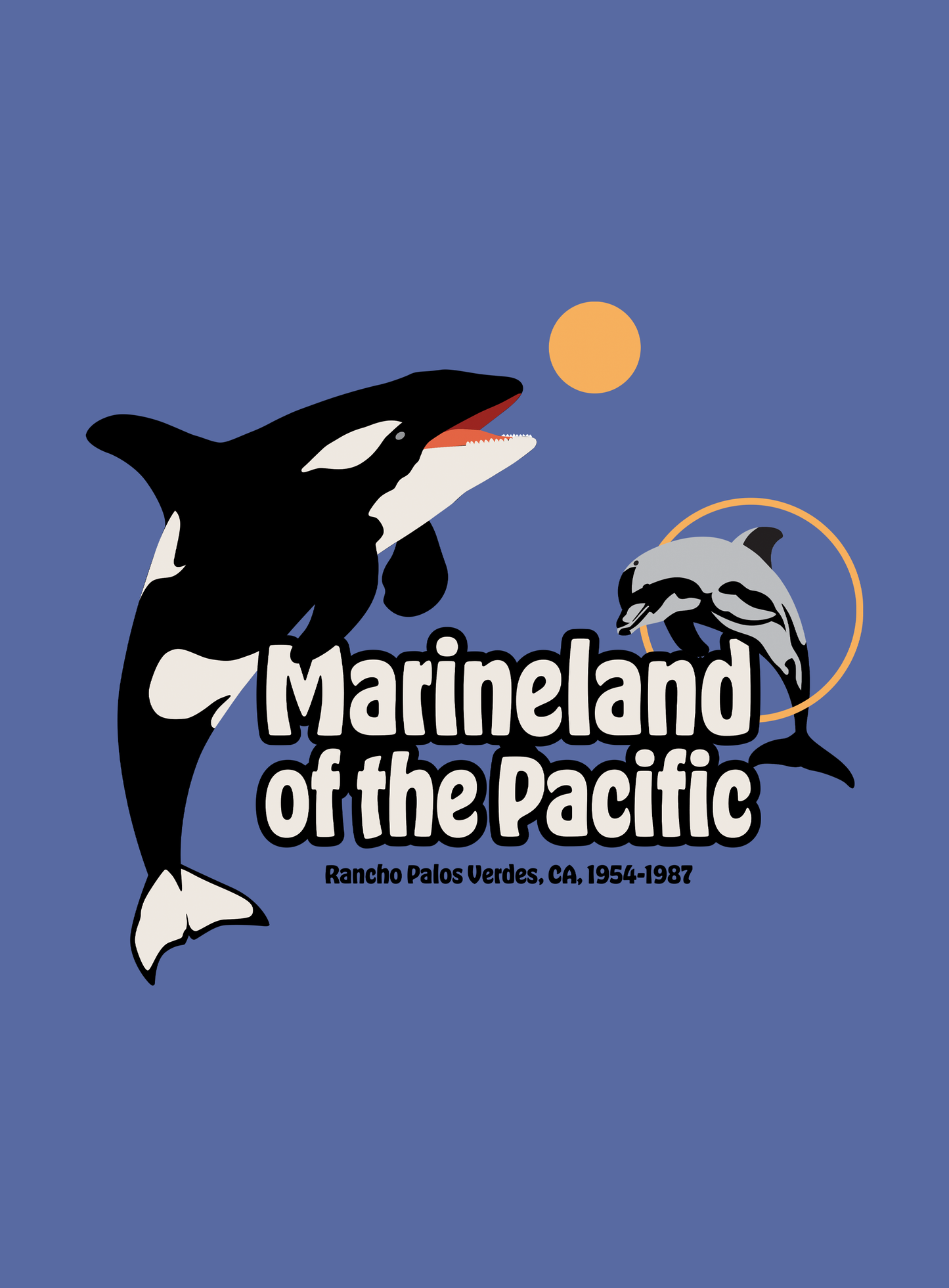 Unisex: Marineland of the Pacific Tee - Heather True Royal