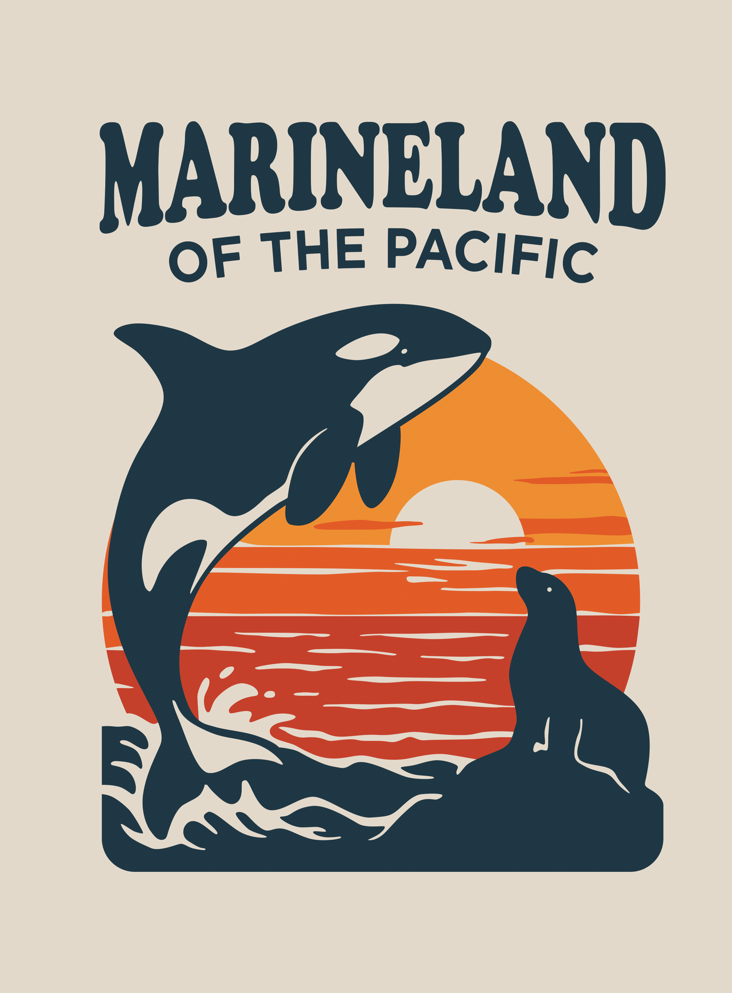Unisex: Marineland of the Pacific Sunset - Heather Dust