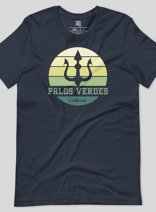 Unisex: Palos Verdes Trident Tee -  Heather Navy