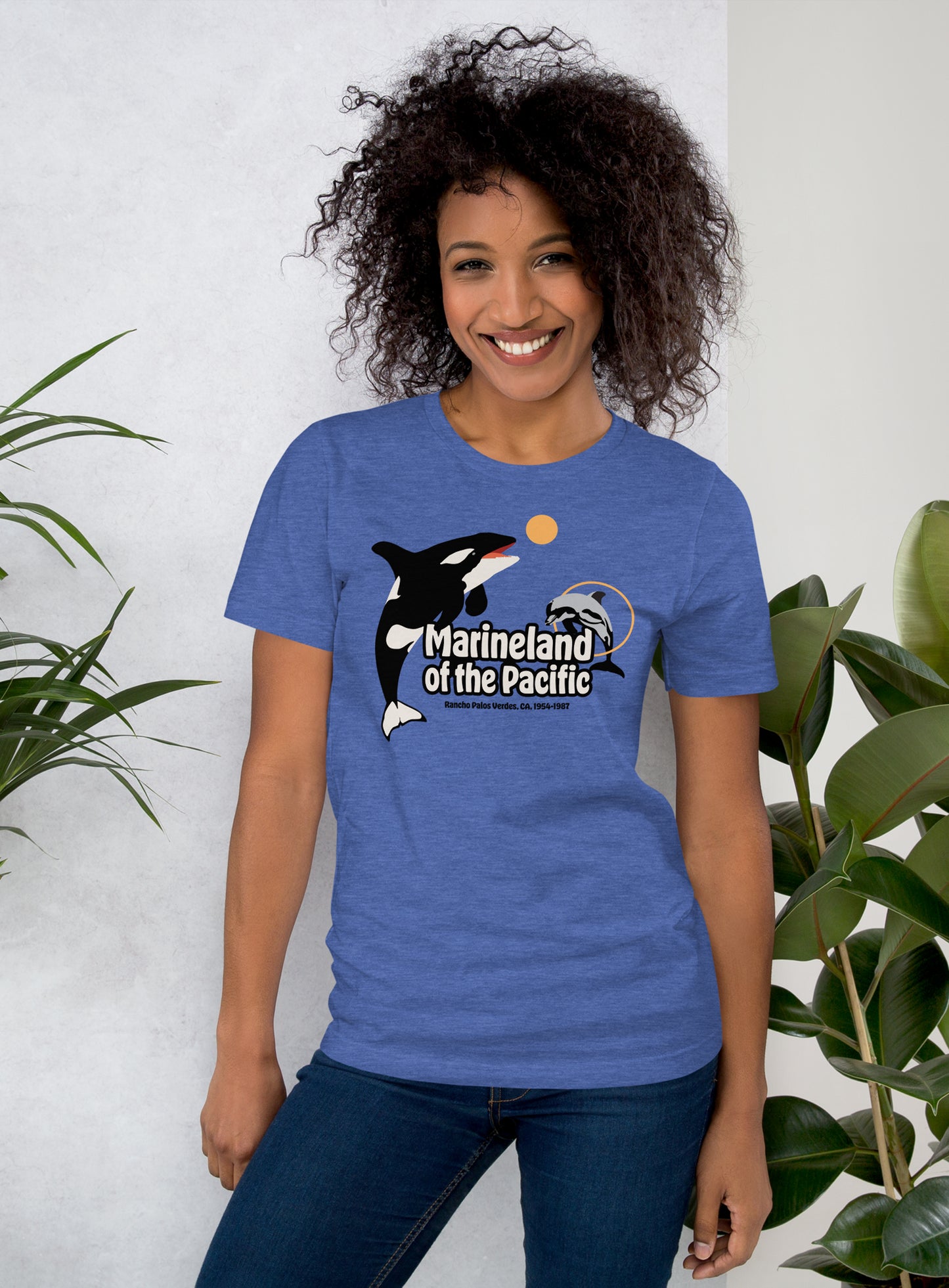 Unisex: Marineland of the Pacific Tee - Heather True Royal