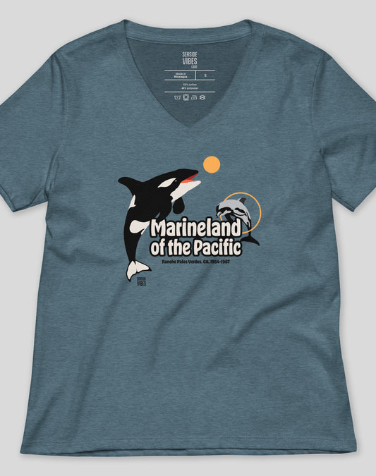 V-Neck: Marineland of the Pacific Tee | Heather Slate