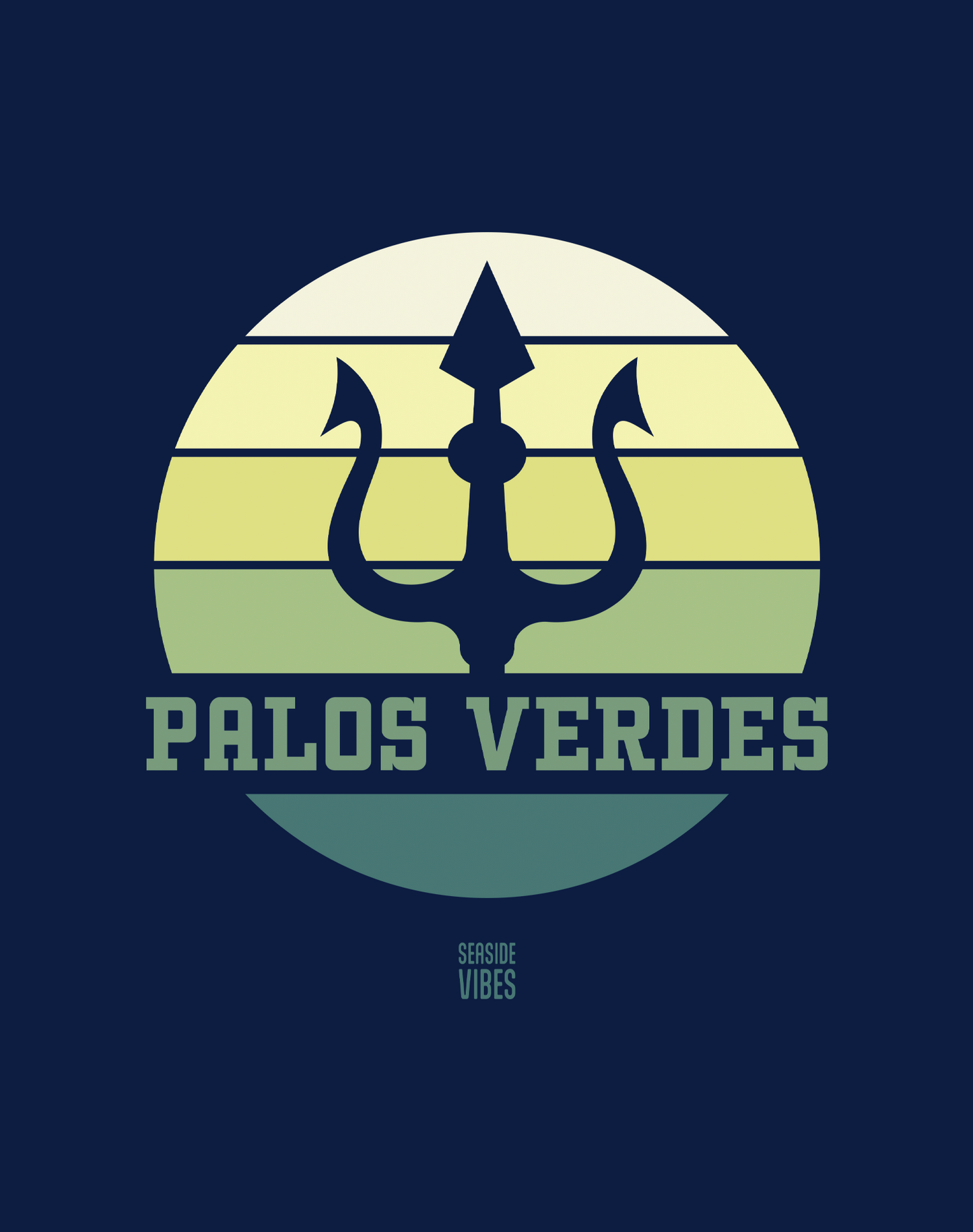 V-Neck: Palos Verdes Trident Tee | Heather Navy