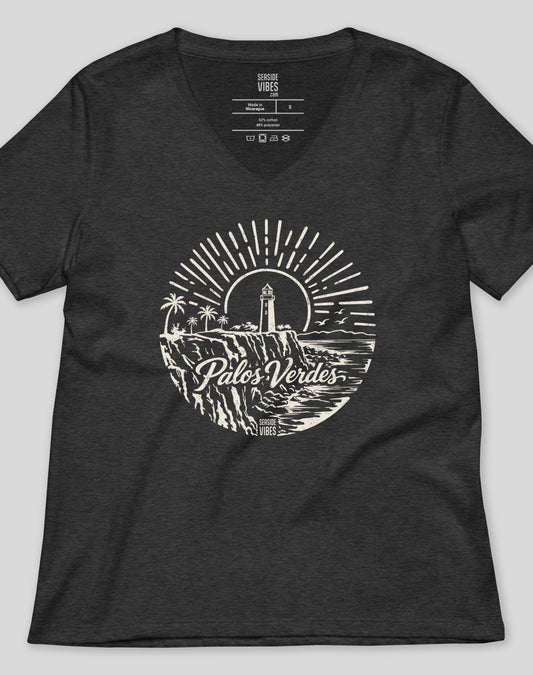 V-Neck: Welcome to Palos Verdes Tee | Dark Grey Heather