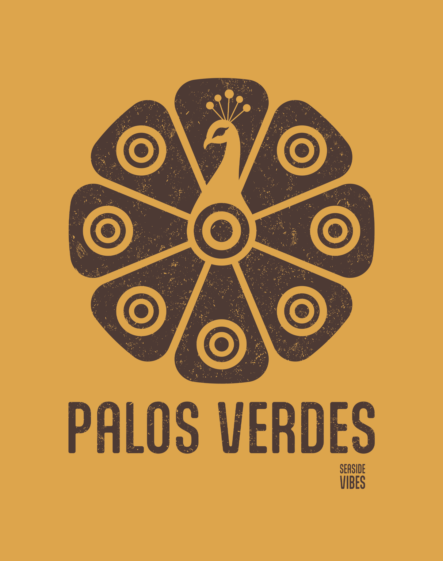 Youth: Palos Verdes Tribal Peacock Tee | Mustard