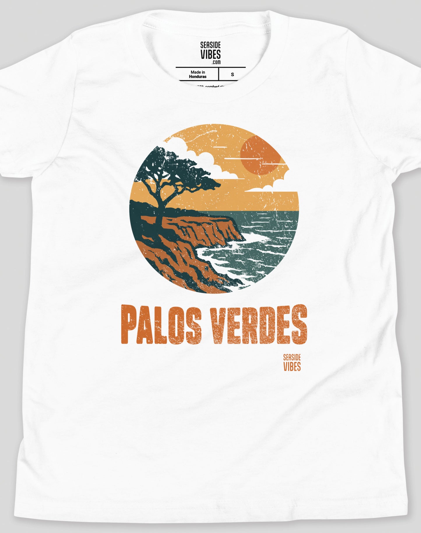 Youth: Palos Verdes Vintage Cliffs Tee | White