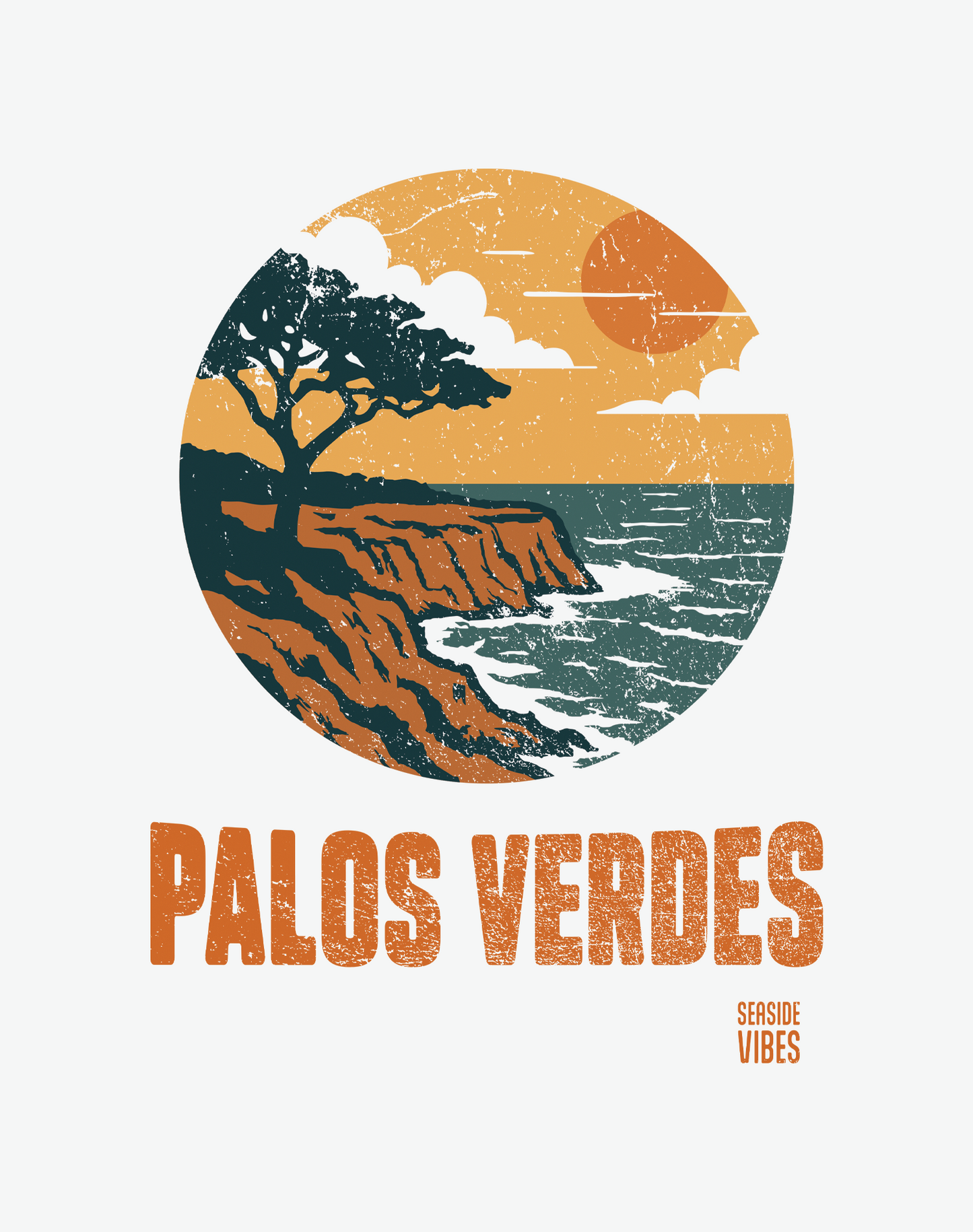 Youth: Palos Verdes Vintage Cliffs Tee | White