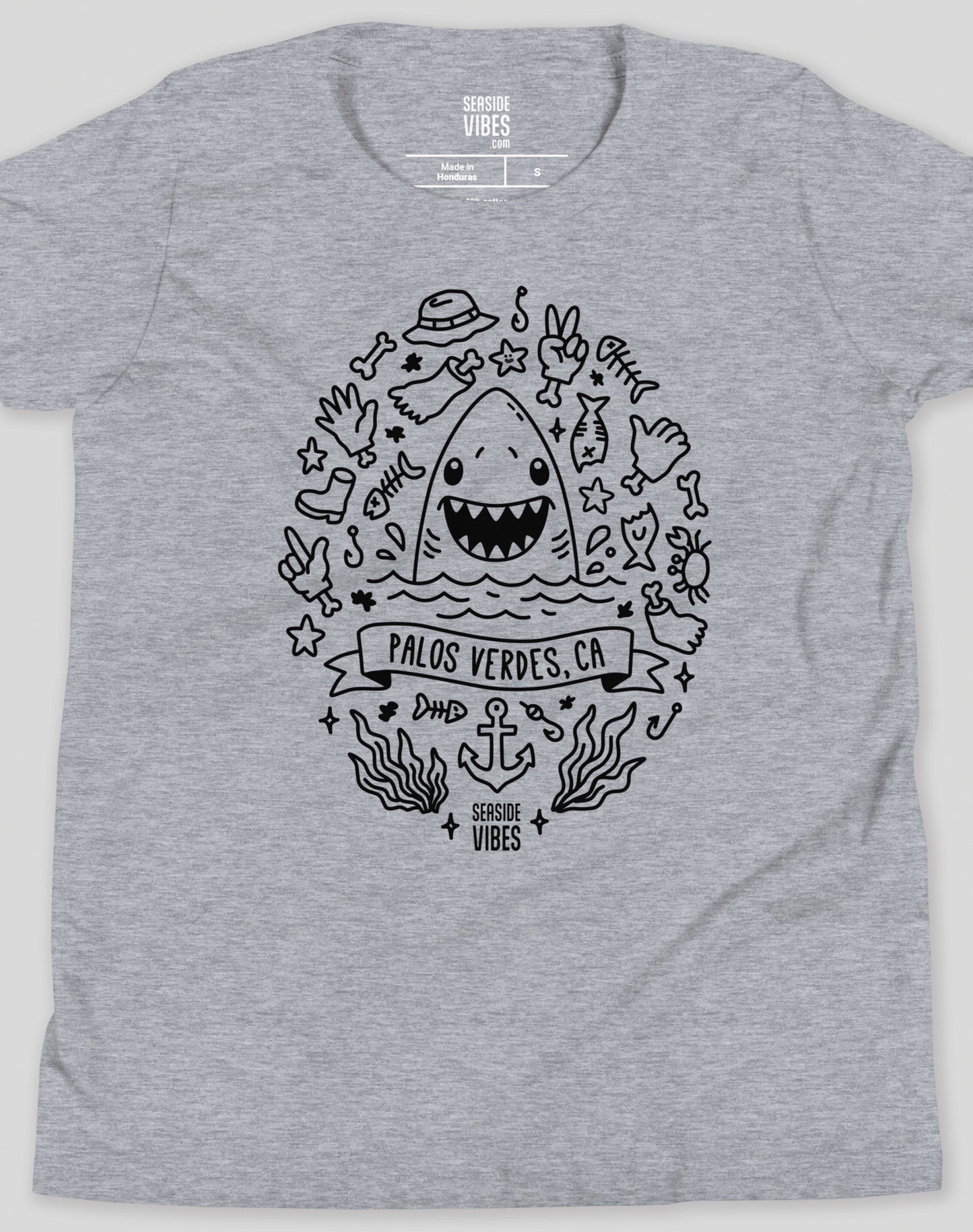 Youth: Palos Verdes Shark Attack! Tee | Athletic Heather