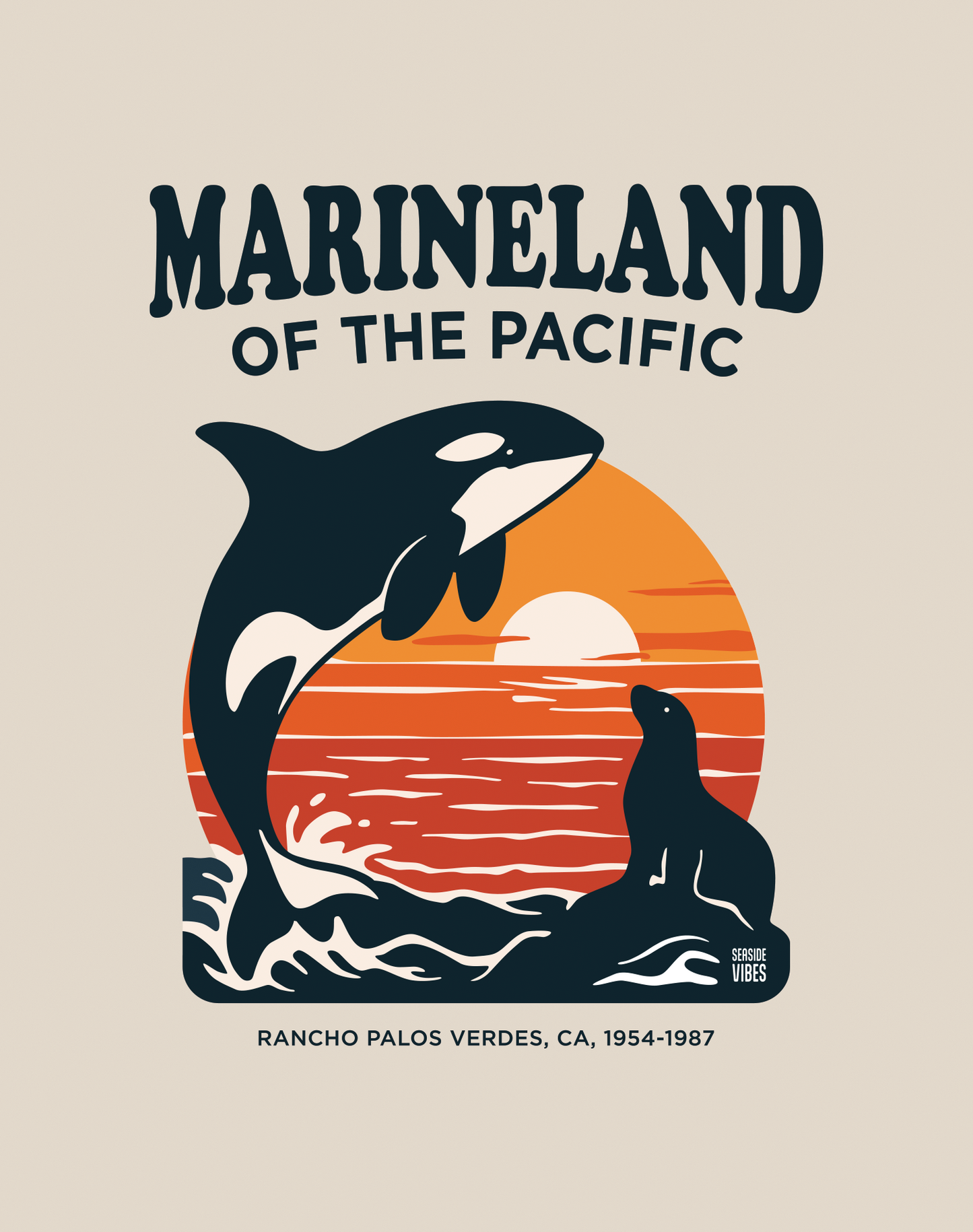 Youth: Marineland of the Pacific Sunset Tee | Heather Dust