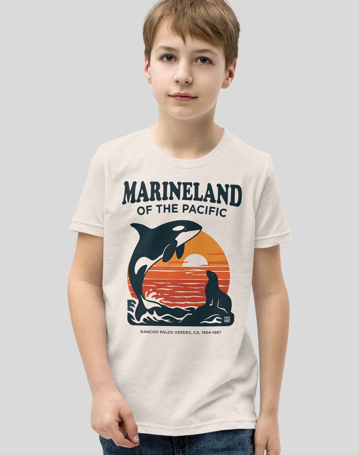 Youth: Marineland of the Pacific Sunset Tee | Heather Dust