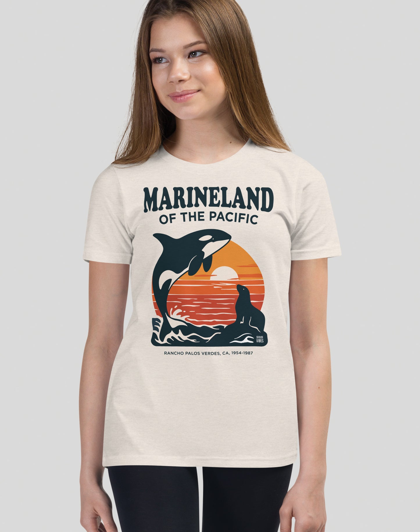 Youth: Marineland of the Pacific Sunset Tee | Heather Dust
