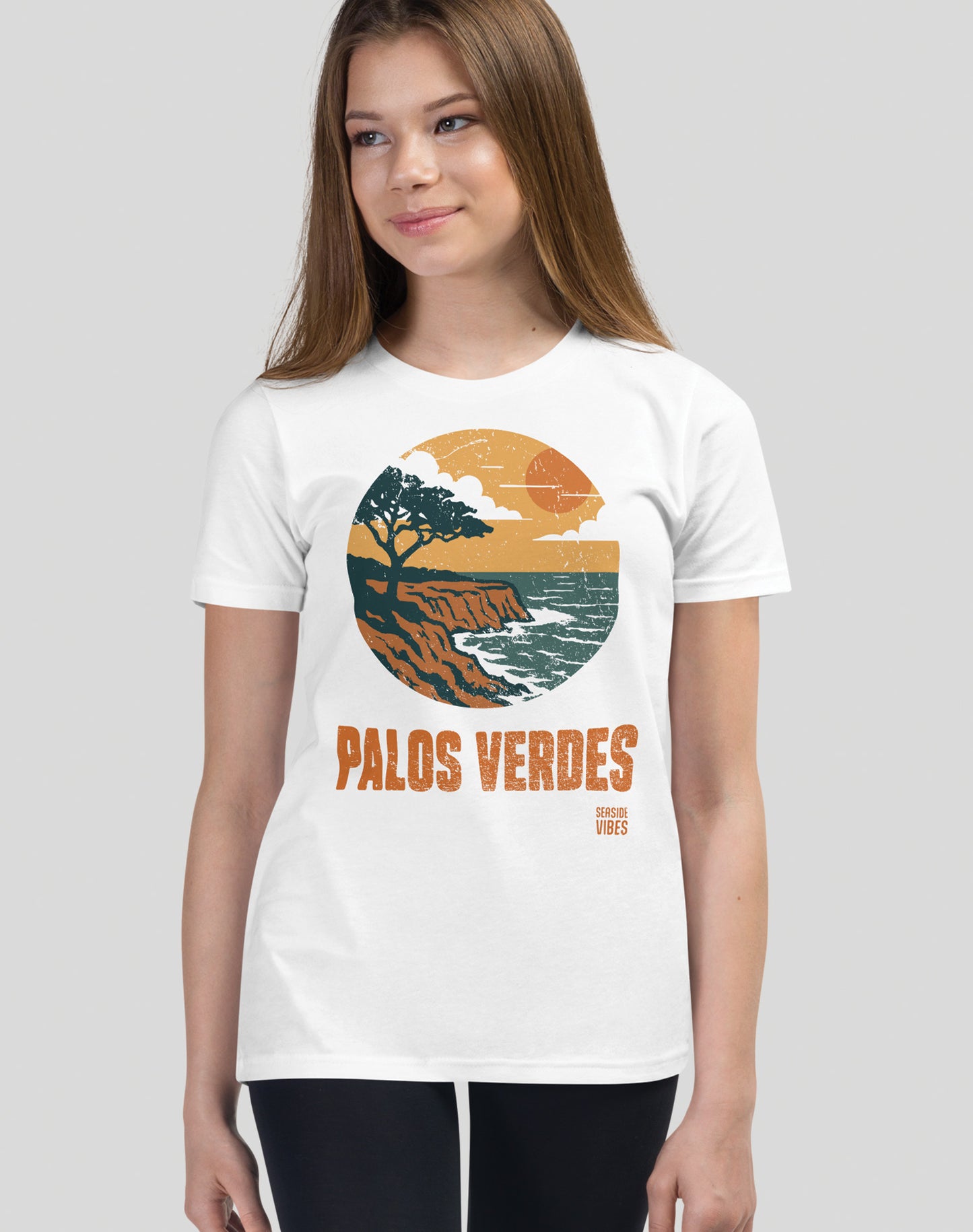 Youth: Palos Verdes Vintage Cliffs Tee | White