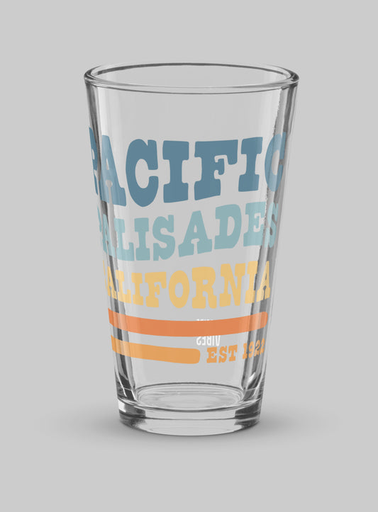 Collectible Pacific Palisades Waves Pint Glass - 16 oz