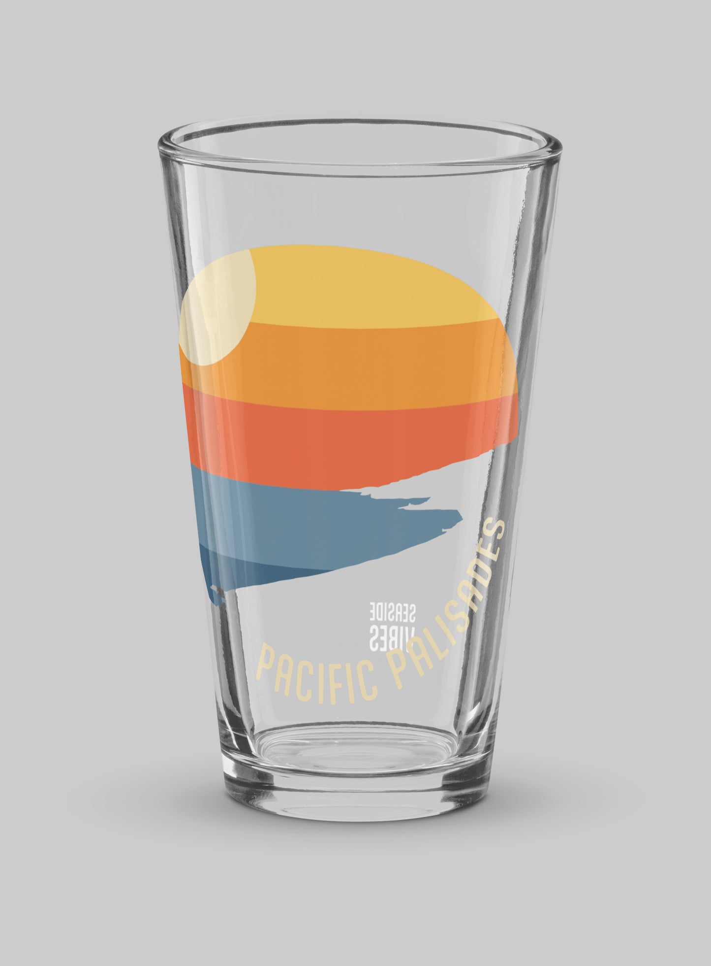 Collectible Pacific Palisades Sunset Pint Glass - 16 oz