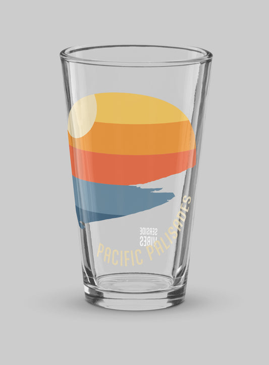 Collectible Pacific Palisades Sunset Pint Glass - 16 oz