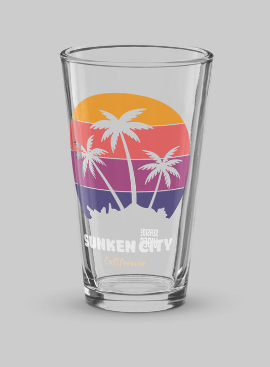 Collectible Sunken City Sunset Pint Glass - 16 oz