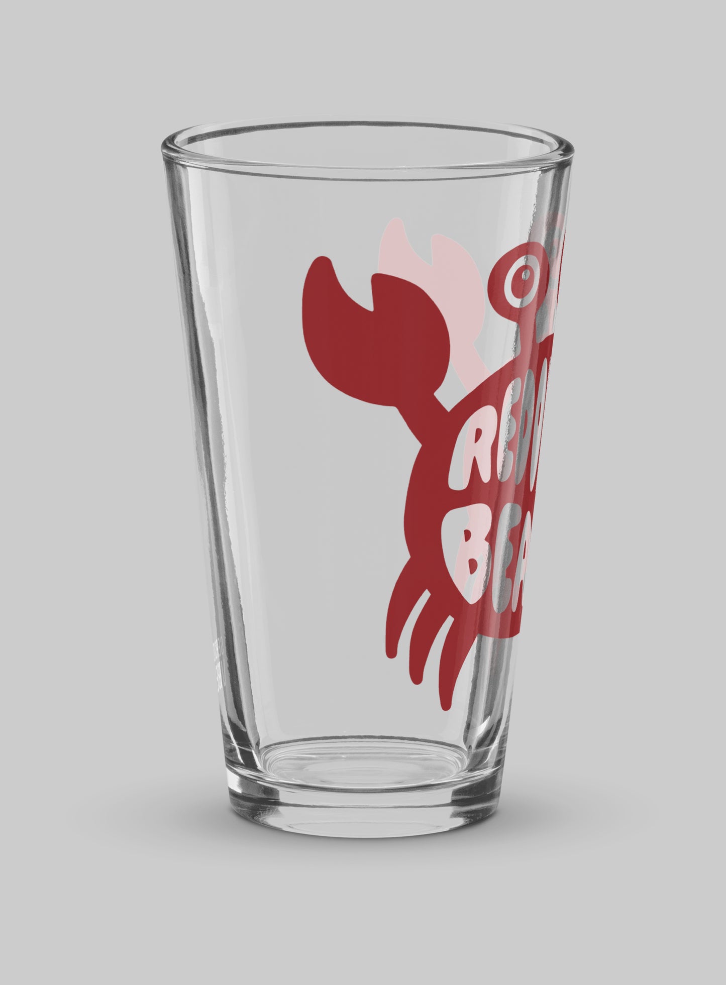 Collectible Redondo Beach Crab Pint Glass - 16 oz
