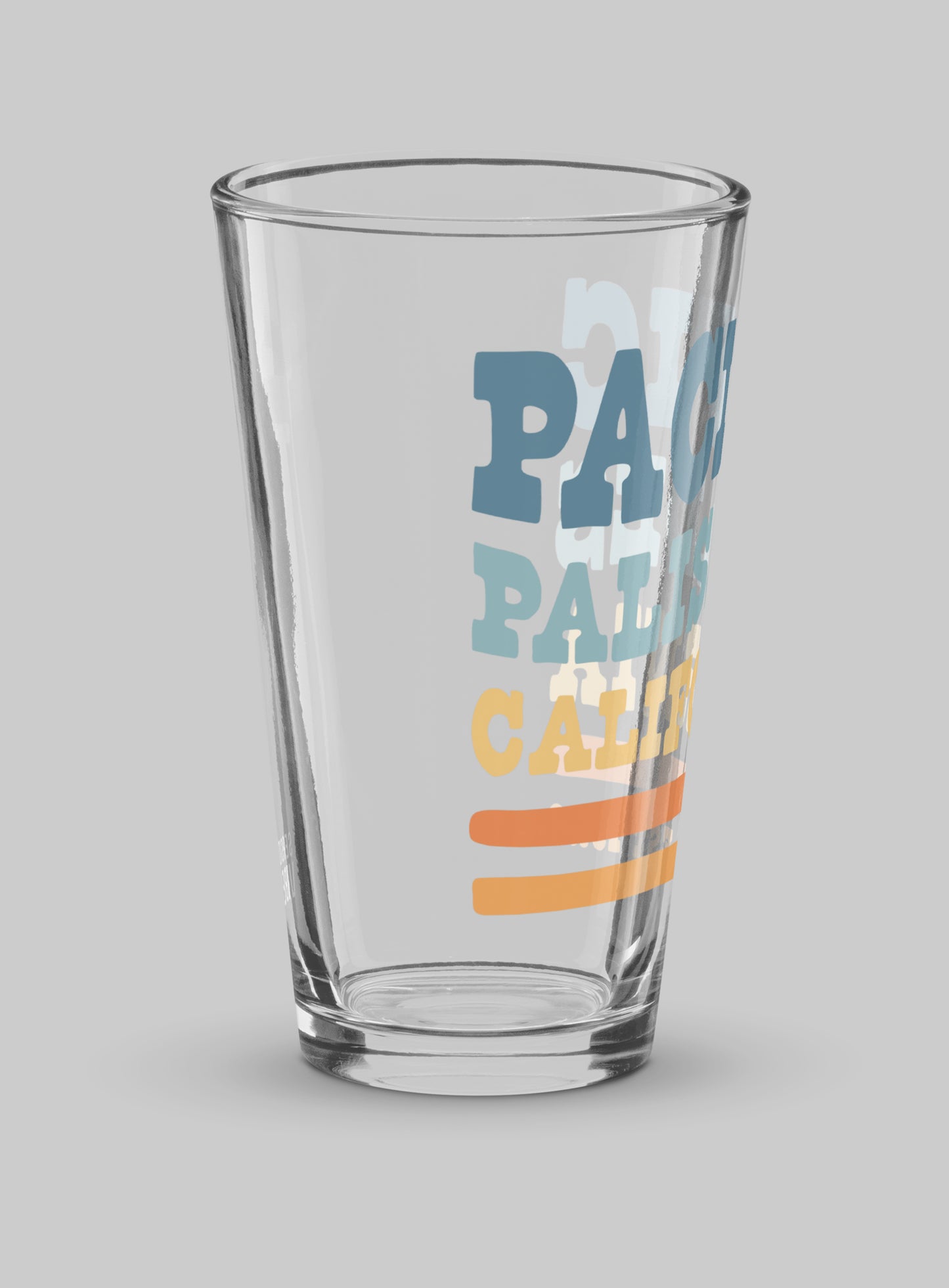 Collectible Pacific Palisades Waves Pint Glass - 16 oz