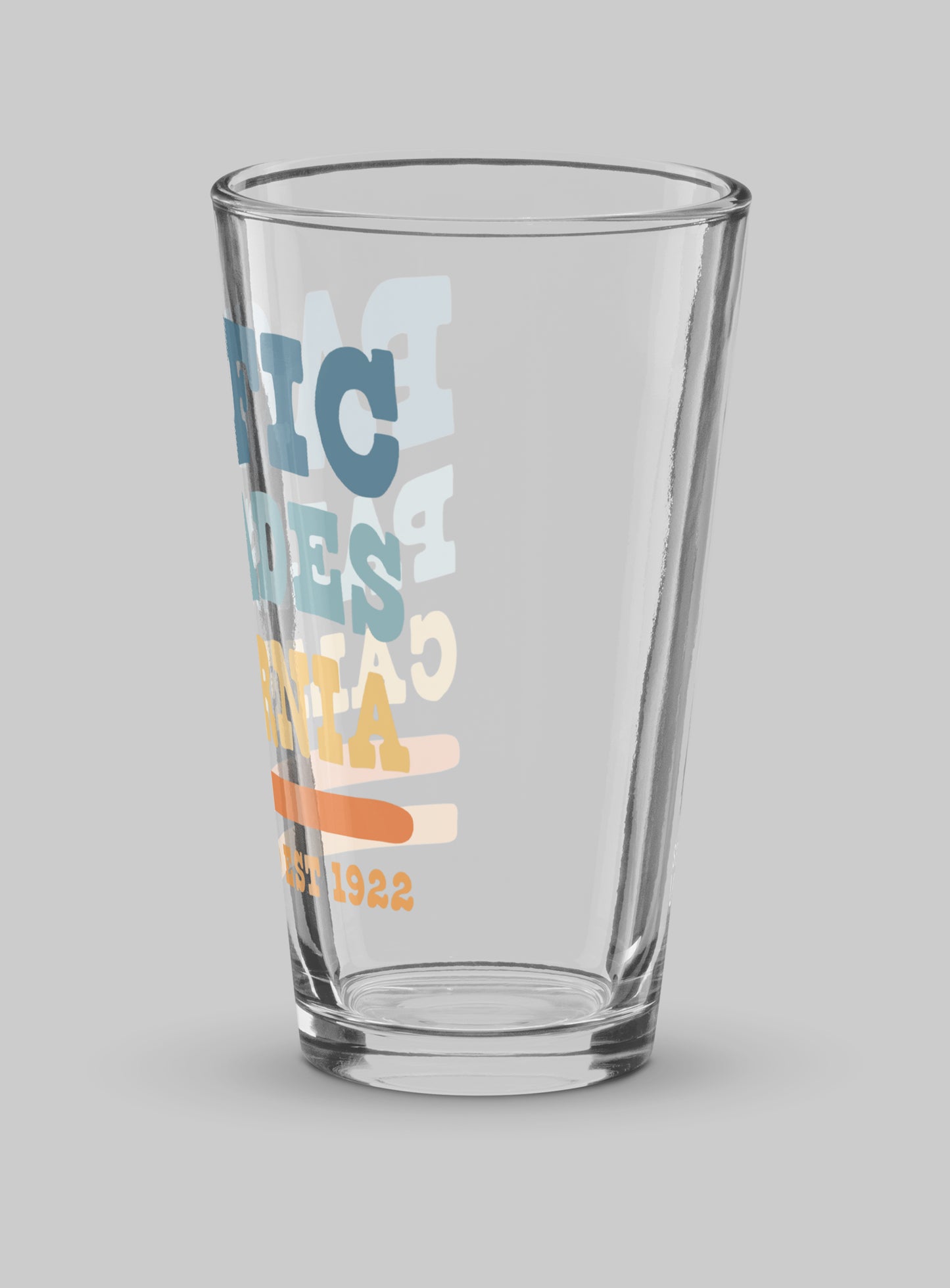 Collectible Pacific Palisades Waves Pint Glass - 16 oz