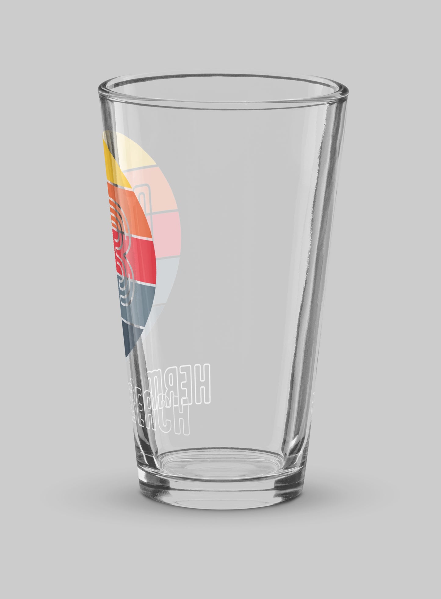 Collectible Hermosa Beach Retro Pint Glass - 16 oz