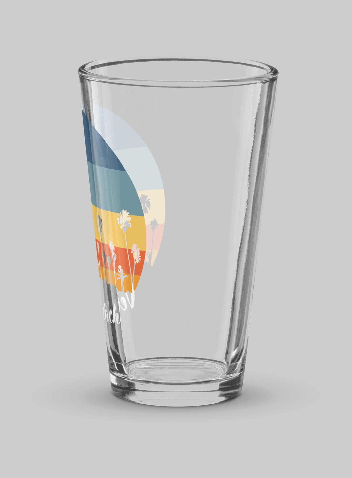 Collectible Venice Beach Sunset Pint Glass - 16 oz