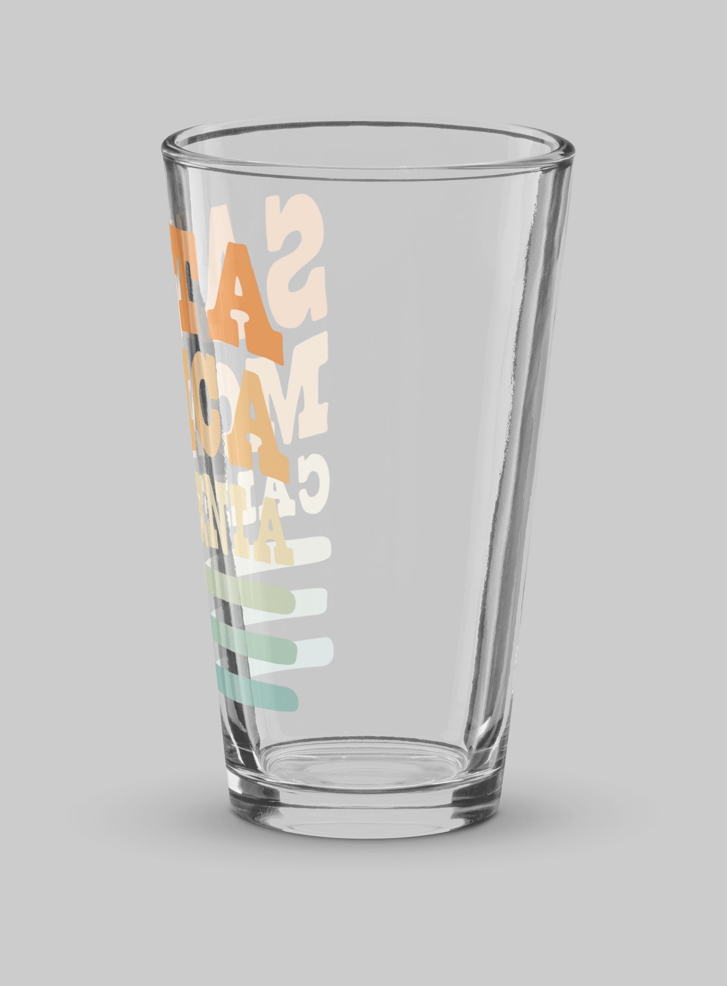 Collectible Santa Monica Waves Pint Glass - 16 oz
