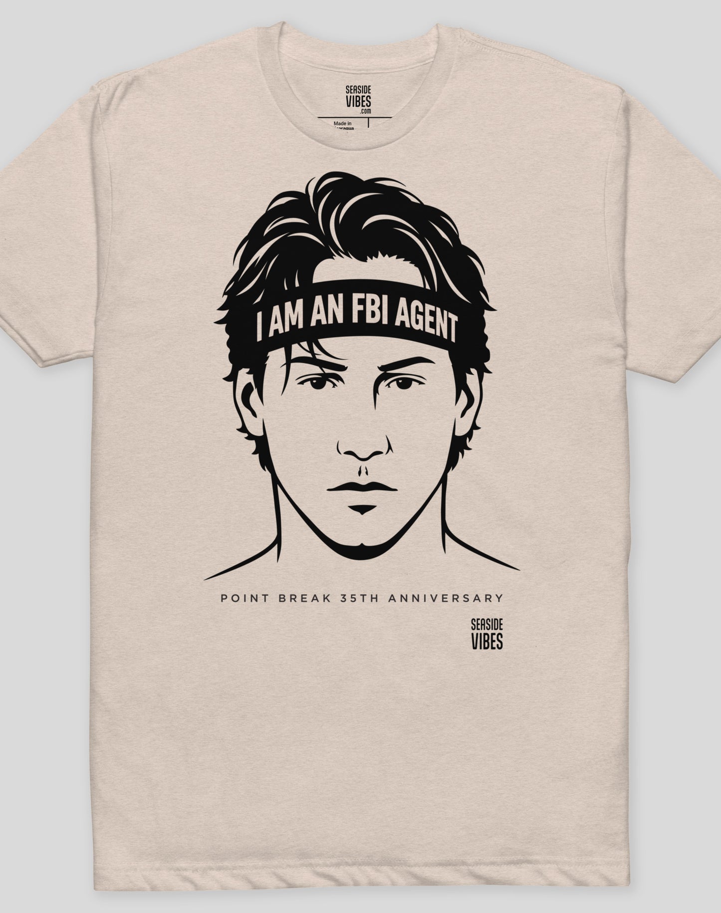 I AM AN FBI AGENT Johnny Utah Tee - Cotton Blend | Sand