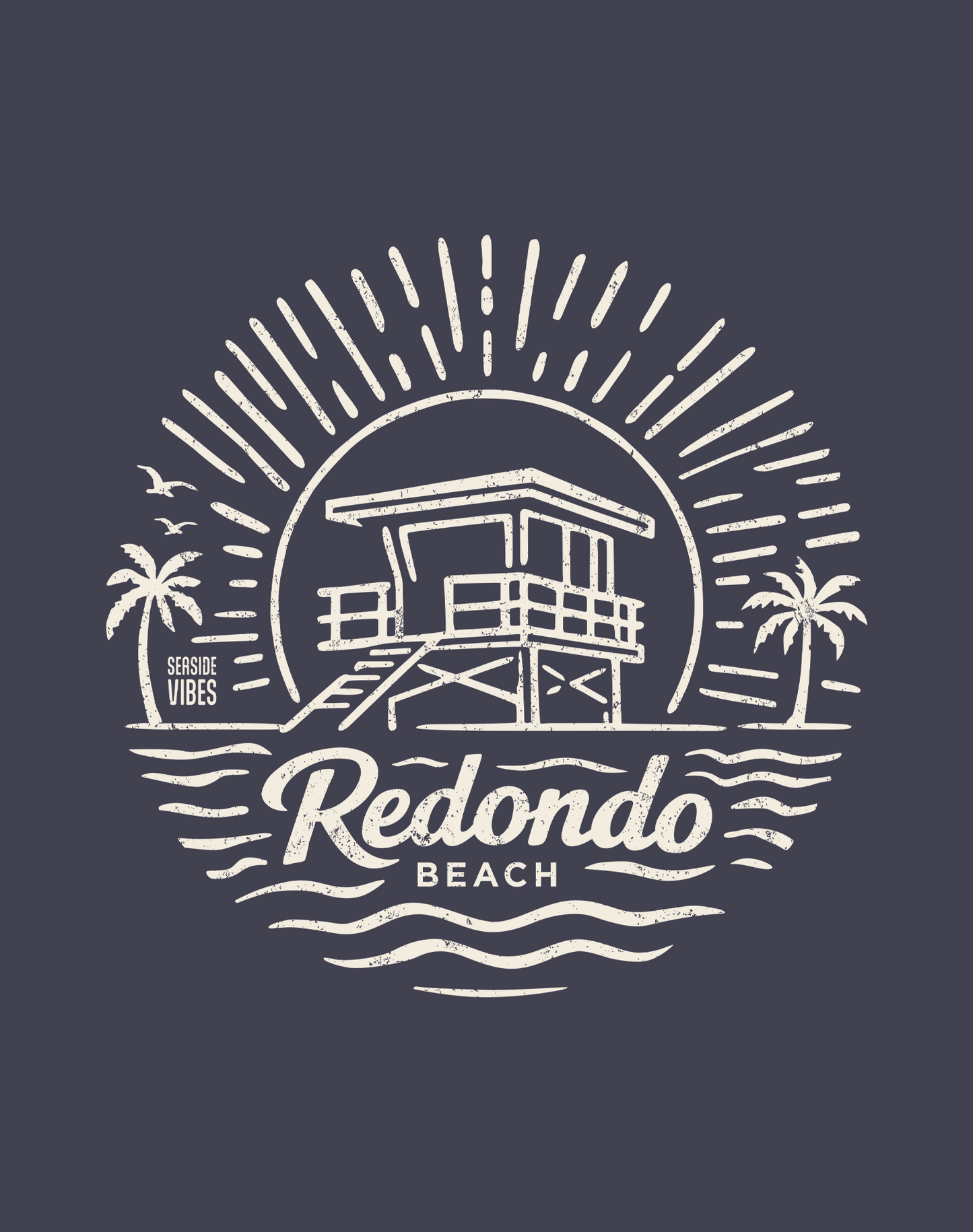 Redondo Beach Sunrise Session Tee - Premium 100% Cotton | Navy