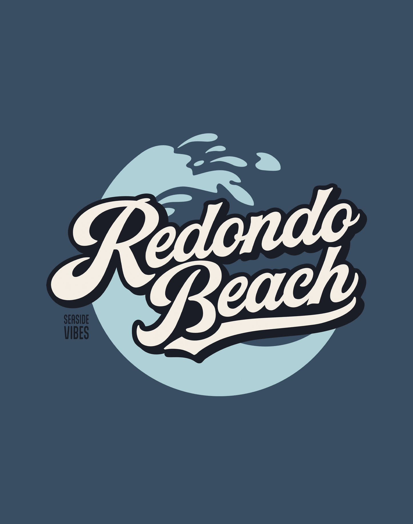 Unisex: Redondo Beach Wave Tee - 100% Cotton | Midnight