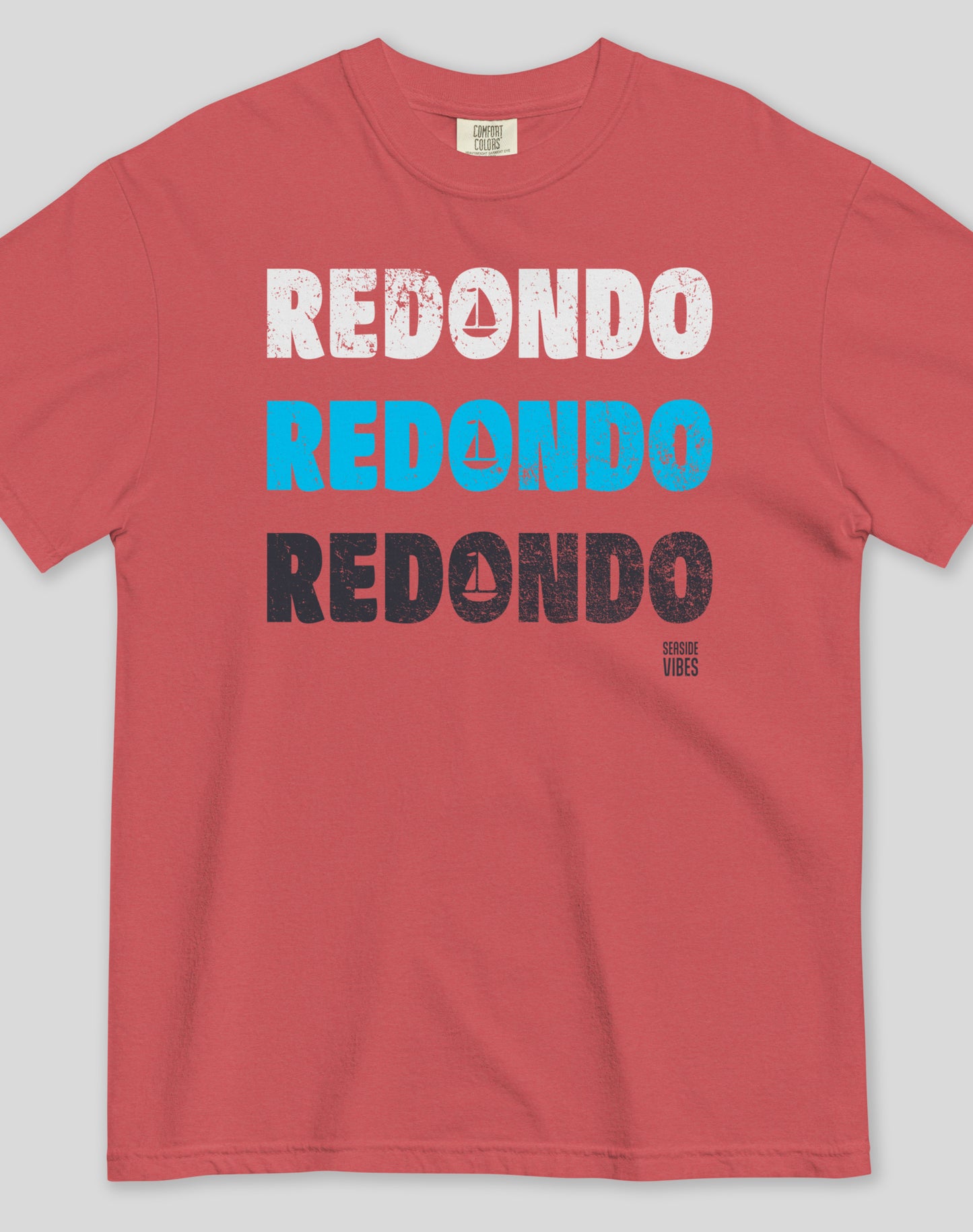Unisex: Redondo Beach Remix Tee - 100% Cotton | Crimson