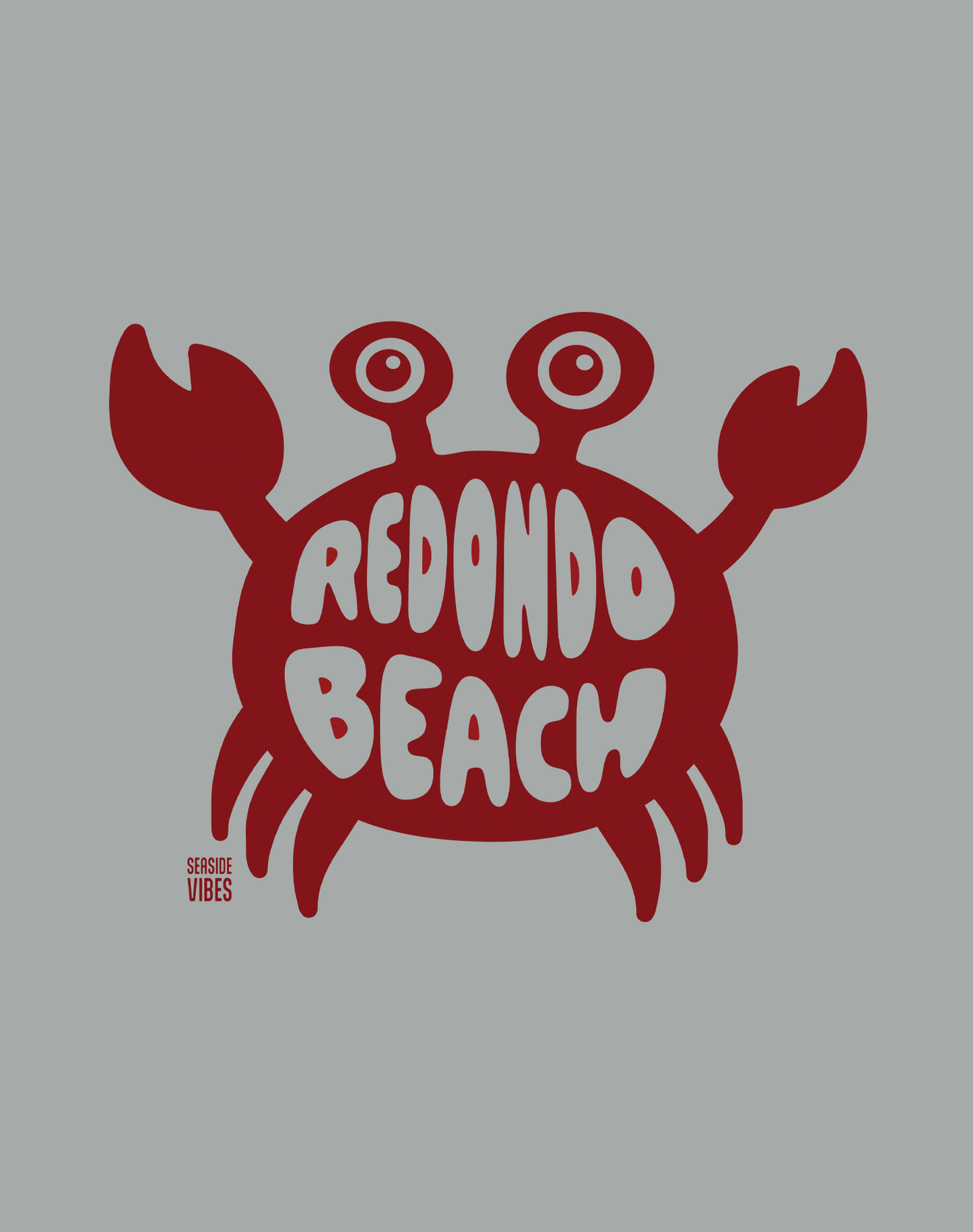 Unisex: Redondo Beach Crab Tee - 100% Cotton | Granite