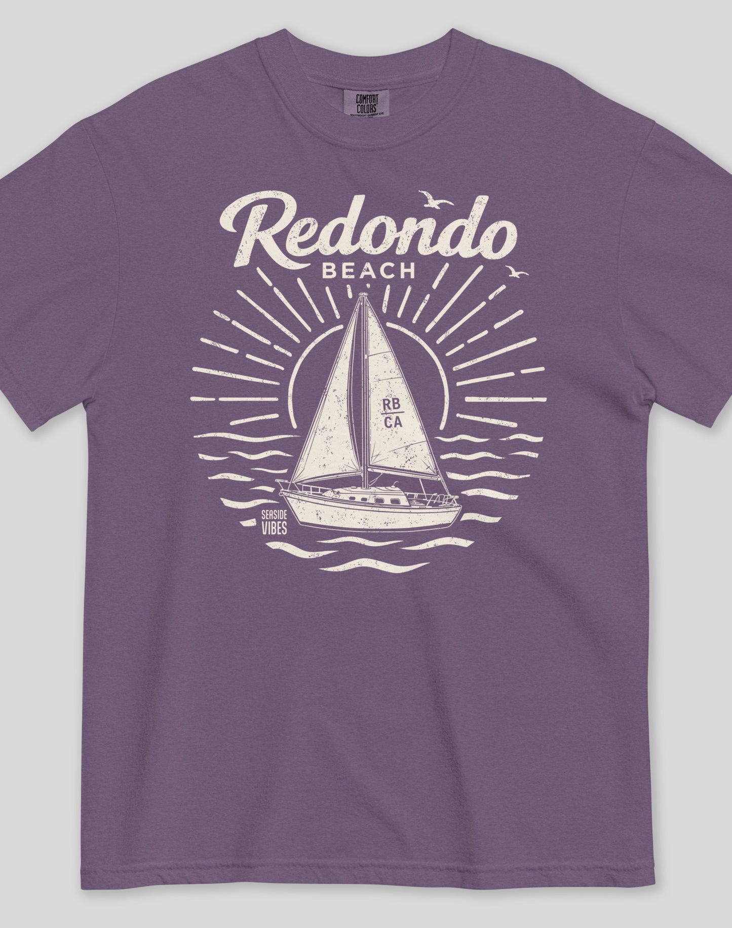King Harbor Sailboat Tee - Premium 100% Cotton | Grape