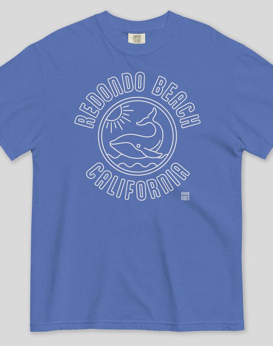 Redondo Beach Whale of a Tee - Premium 100% Cotton | Mystic Blue