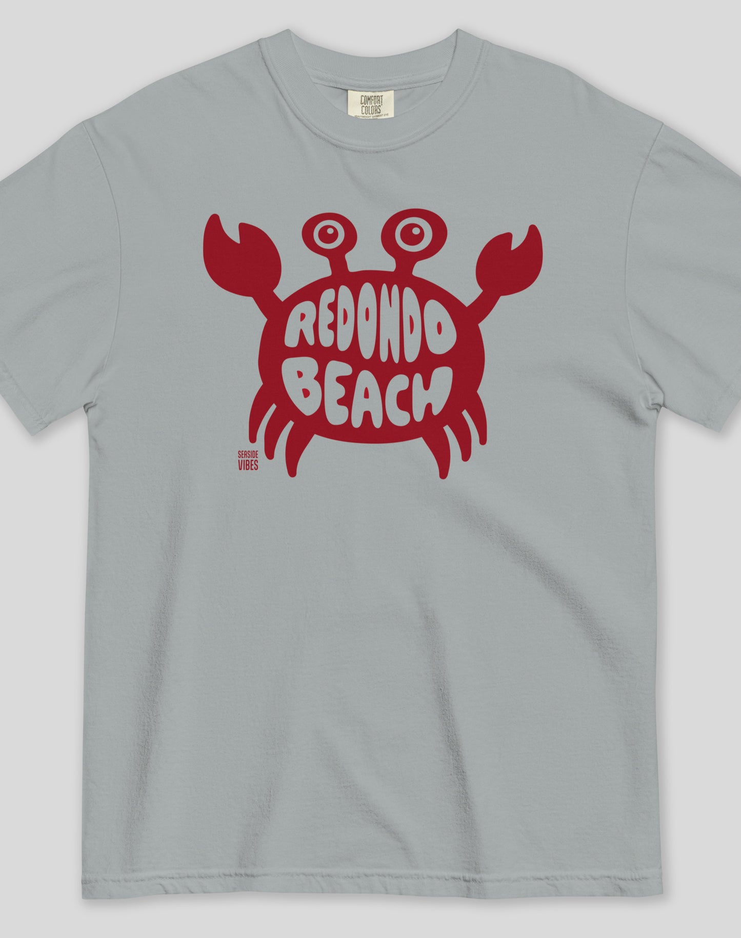 Unisex: Redondo Beach Crab Tee - 100% Cotton | Granite