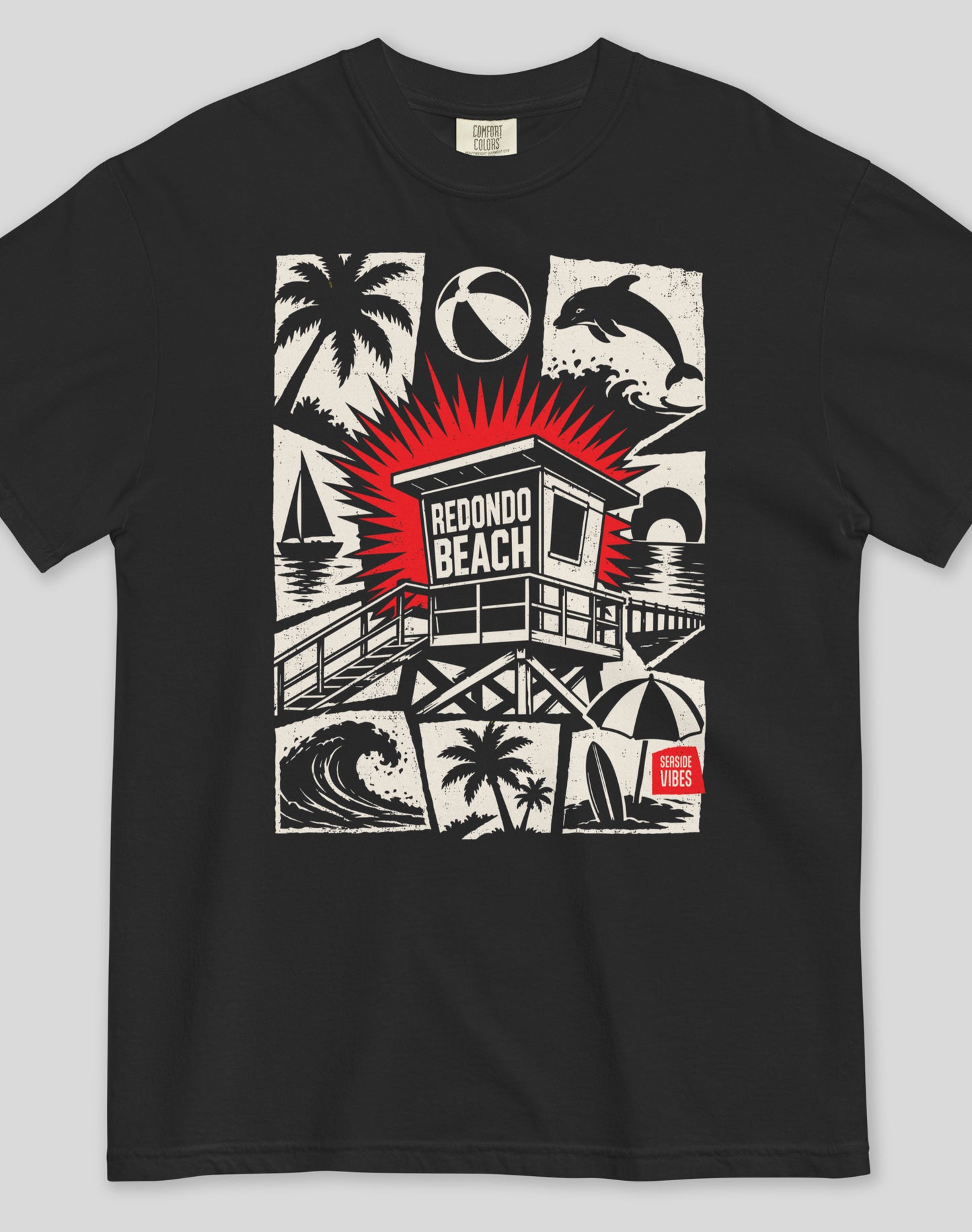Unisex: Redondo Beach Punk Rocks Tee - 100% Cotton | Black