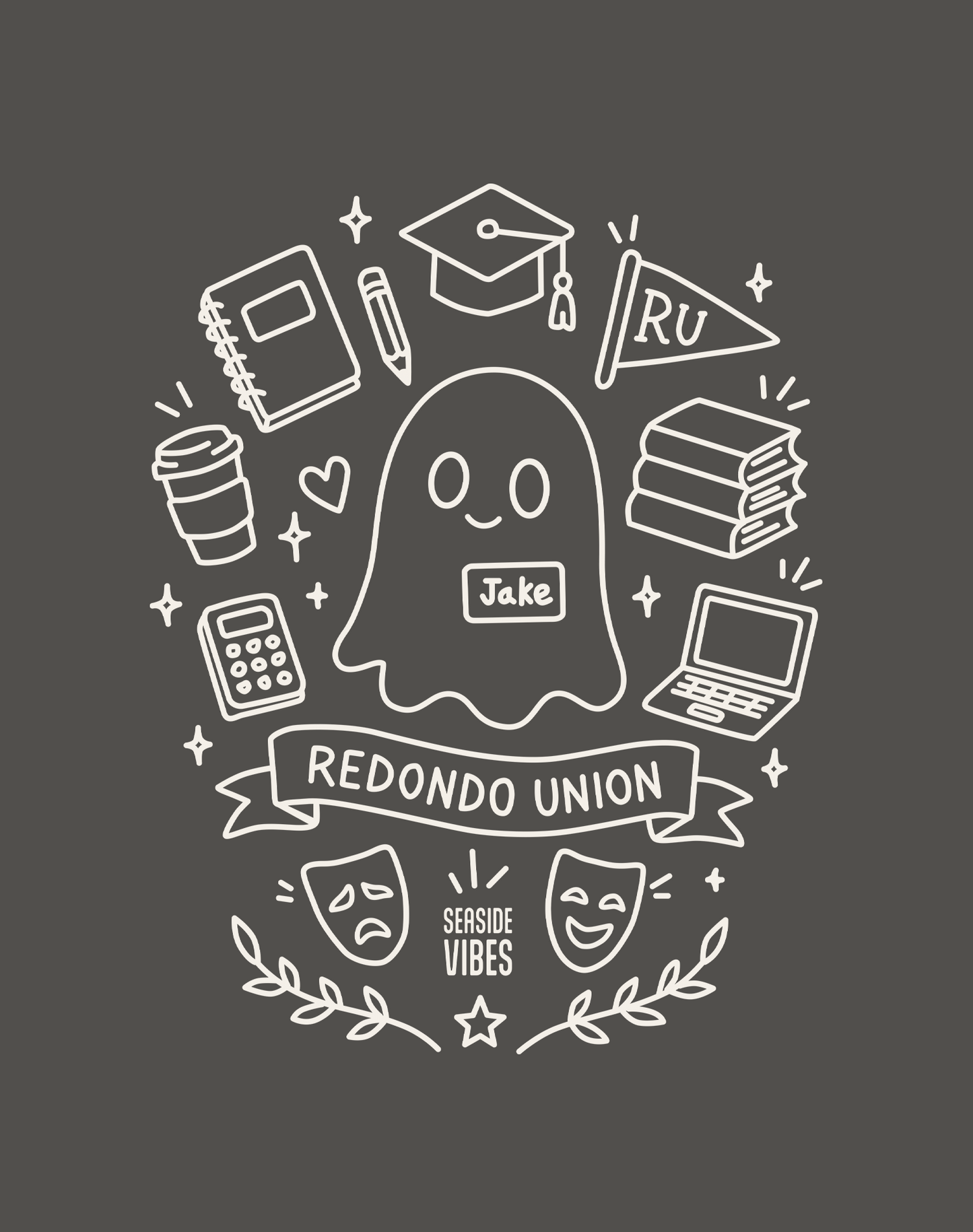 Unisex: Jake the Ghost from Redondo Beach Tee - 100% Cotton | Pepper